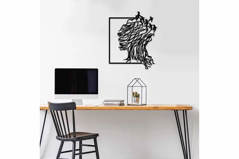 Dekorativ Väggdekor 49x59 cm - Svart - Inredning & dekor - Väggdekor - Skyltar - Plåtskylt