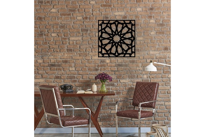 Dekorativ Väggdekor 50x50 cm - Svart - Inredning & dekor - Väggdekor - Skyltar - Plåtskylt