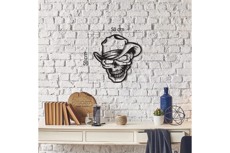 Dekorativ Väggdekor 50x50 cm - Svart - Inredning & dekor - Väggdekor - Skyltar - Plåtskylt