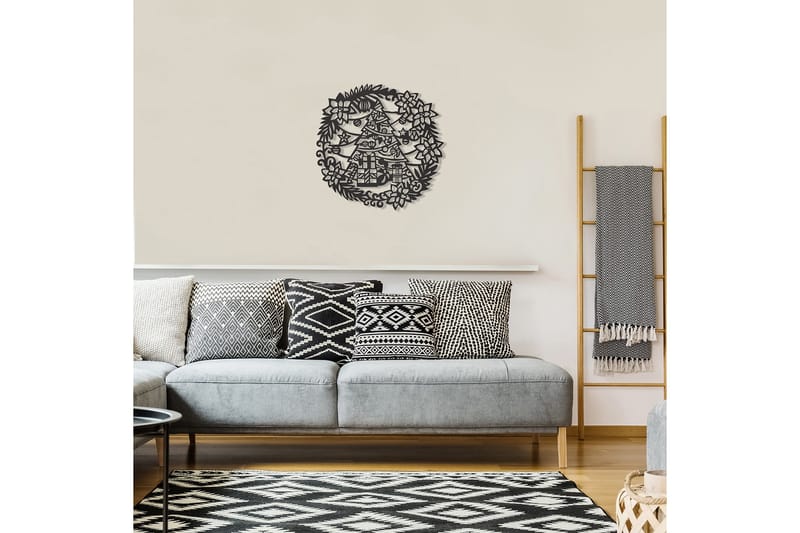 Dekorativ Väggdekor 50x50 cm - Svart - Inredning & dekor - Väggdekor - Skyltar - Plåtskylt