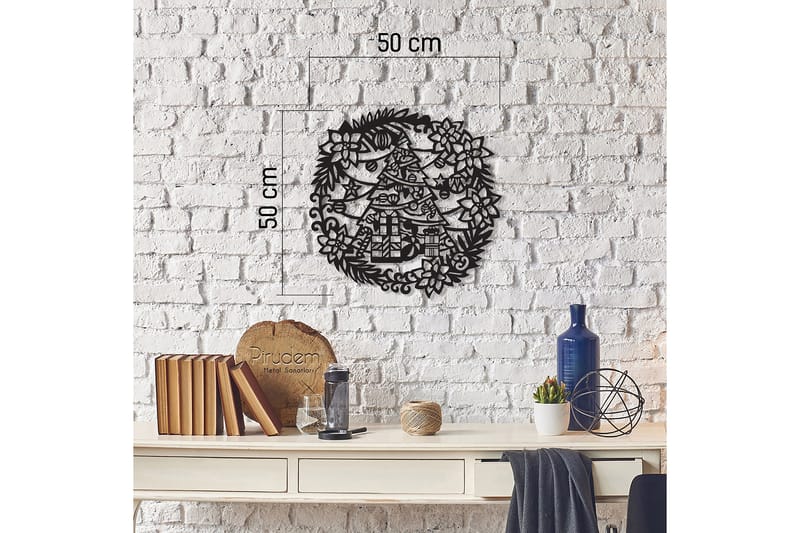 Dekorativ Väggdekor 50x50 cm - Svart - Inredning & dekor - Väggdekor - Skyltar - Plåtskylt