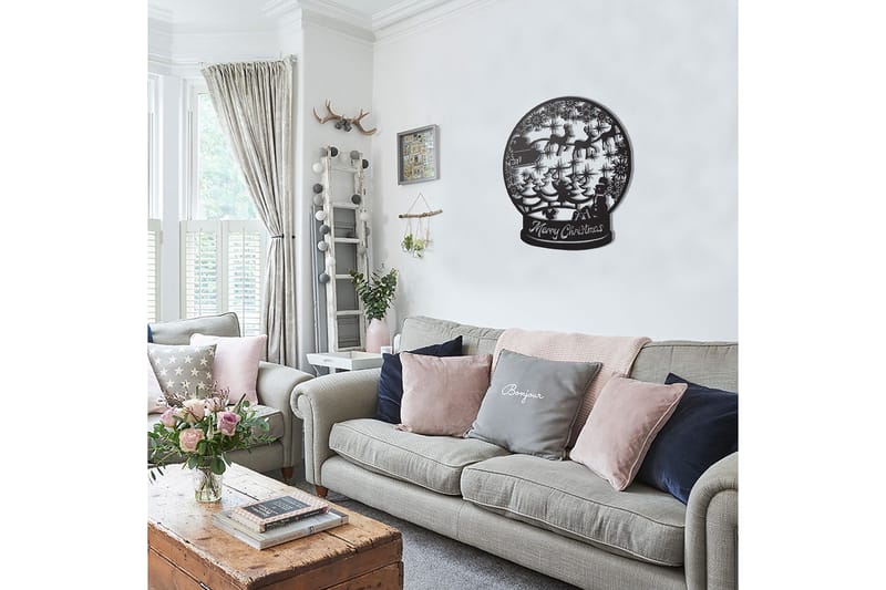 Dekorativ Väggdekor 50x50 cm - Svart - Inredning & dekor - Väggdekor - Skyltar - Plåtskylt