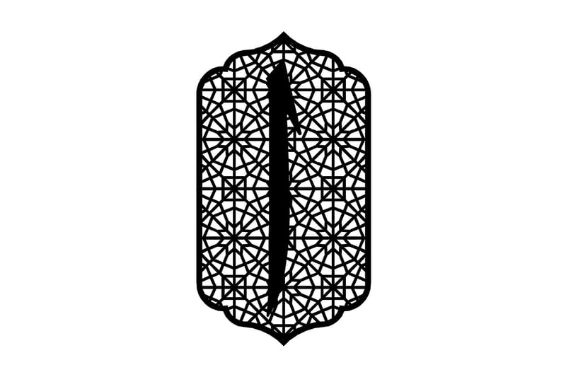 Dekorativ Väggdekor 50x68 cm, Svart