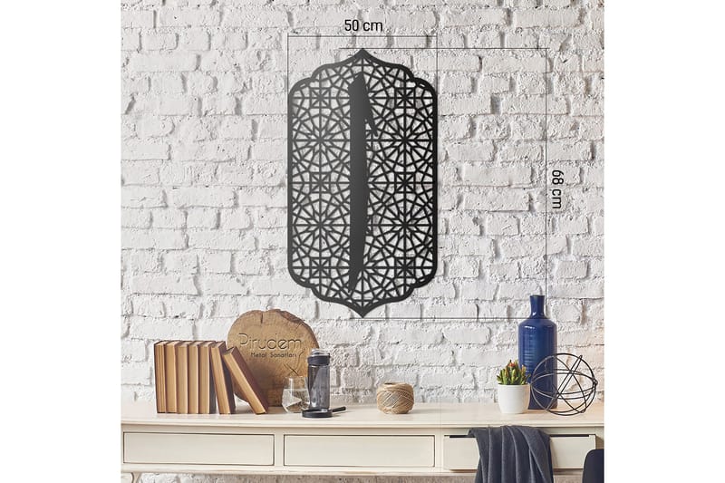 Dekorativ Väggdekor 50x68 cm - Svart - Inredning & dekor - Väggdekor - Skyltar - Plåtskylt