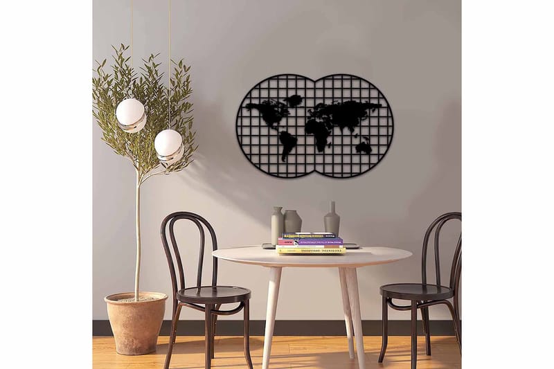 Dekorativ Väggdekor 74x49 cm - Svart - Inredning & dekor - Väggdekor - Skyltar - Plåtskylt