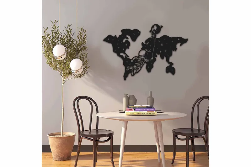 Dekorativ Väggdekor 74x49 cm - Svart - Inredning & dekor - Väggdekor - Skyltar - Plåtskylt