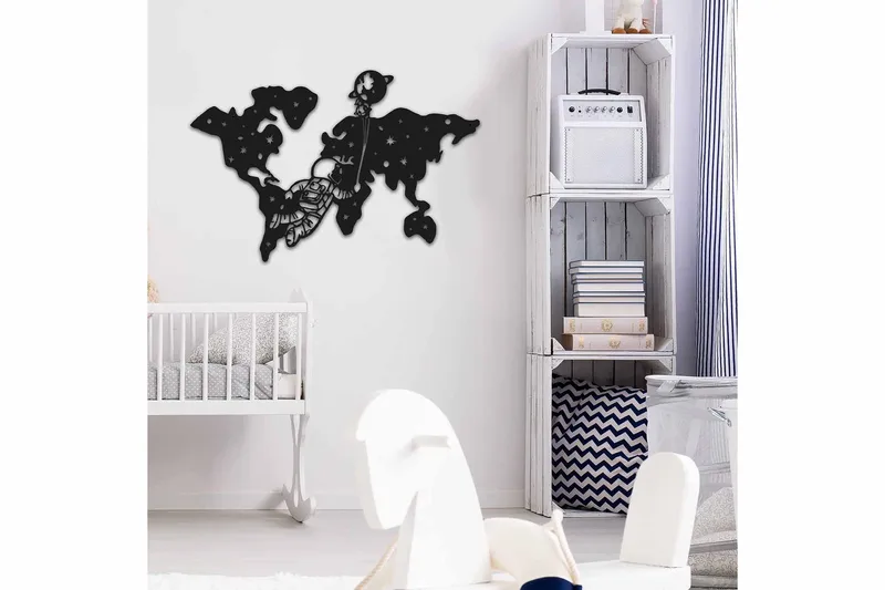 Dekorativ Väggdekor 74x49 cm - Svart - Inredning & dekor - Väggdekor - Skyltar - Plåtskylt