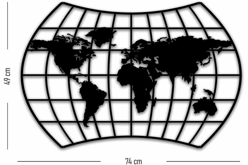 Dekorativ Väggdekor 74x49 cm - Svart - Inredning & dekor - Väggdekor - Skyltar - Plåtskylt