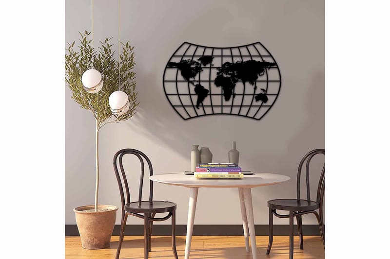 Dekorativ Väggdekor 74x49 cm - Svart - Inredning & dekor - Väggdekor - Skyltar - Plåtskylt