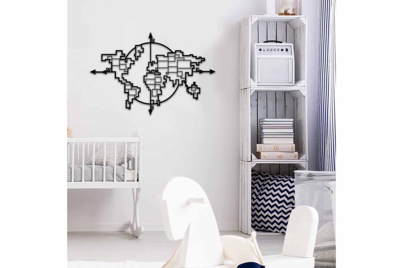 Dekorativ Väggdekor 74x49 cm - Svart - Inredning & dekor - Väggdekor - Skyltar - Plåtskylt