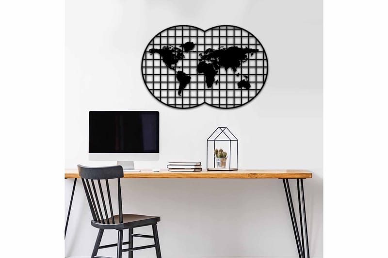 Dekorativ Väggdekor 74x49 cm - Svart - Inredning & dekor - Väggdekor - Skyltar - Plåtskylt