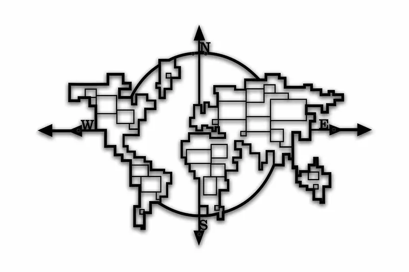 Dekorativ Väggdekor 74x49 cm, Svart