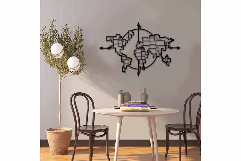 Dekorativ Väggdekor 74x49 cm - Svart - Inredning & dekor - Väggdekor - Skyltar - Plåtskylt