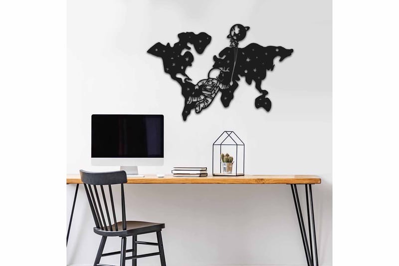 Dekorativ Väggdekor 74x49 cm - Svart - Inredning & dekor - Väggdekor - Skyltar - Plåtskylt