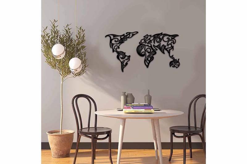 Dekorativ Väggdekor 86x47 cm - Svart - Inredning & dekor - Väggdekor - Skyltar - Plåtskylt