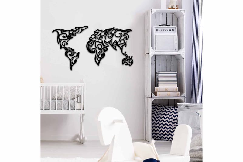 Dekorativ Väggdekor 86x47 cm - Svart - Inredning & dekor - Väggdekor - Skyltar - Plåtskylt