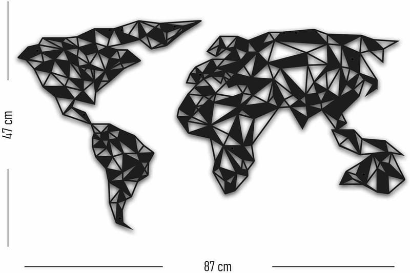 Dekorativ Väggdekor 87x47 cm - Svart - Inredning & dekor - Väggdekor - Skyltar - Plåtskylt