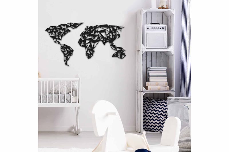 Dekorativ Väggdekor 87x47 cm - Svart - Inredning & dekor - Väggdekor - Skyltar - Plåtskylt