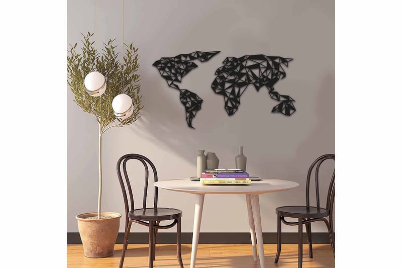 Dekorativ Väggdekor 87x47 cm - Svart - Inredning & dekor - Väggdekor - Skyltar - Plåtskylt