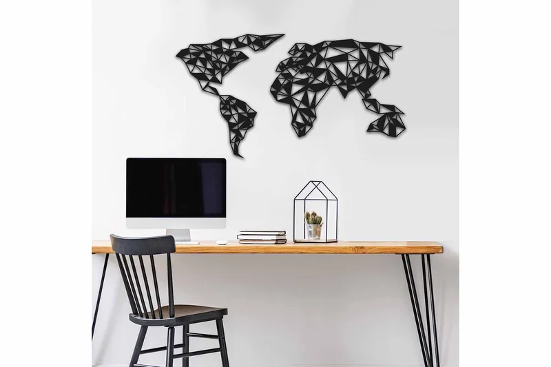 Dekorativ Väggdekor 87x47 cm - Svart - Inredning & dekor - Väggdekor - Skyltar - Plåtskylt