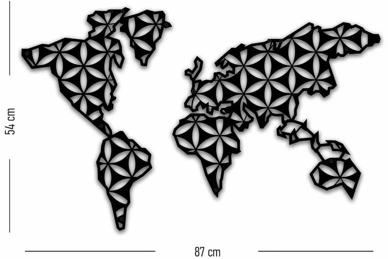 Dekorativ Väggdekor 87x54 cm - Svart - Inredning & dekor - Väggdekor - Skyltar - Plåtskylt