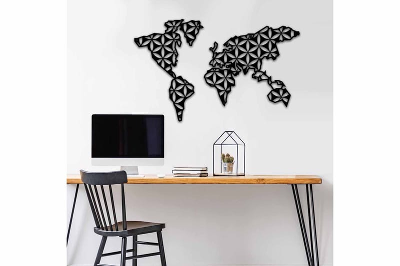 Dekorativ Väggdekor 87x54 cm - Svart - Inredning & dekor - Väggdekor - Skyltar - Plåtskylt