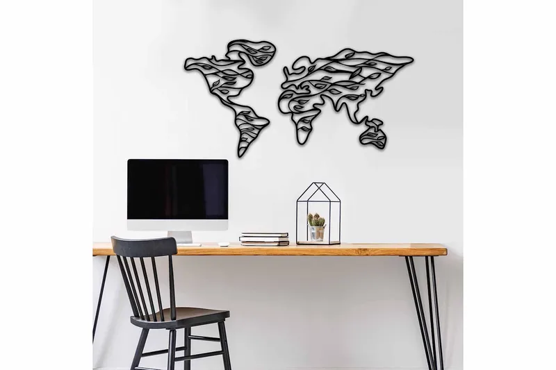 Dekorativ Väggdekor 91x47 cm - Svart - Inredning & dekor - Väggdekor - Skyltar - Plåtskylt