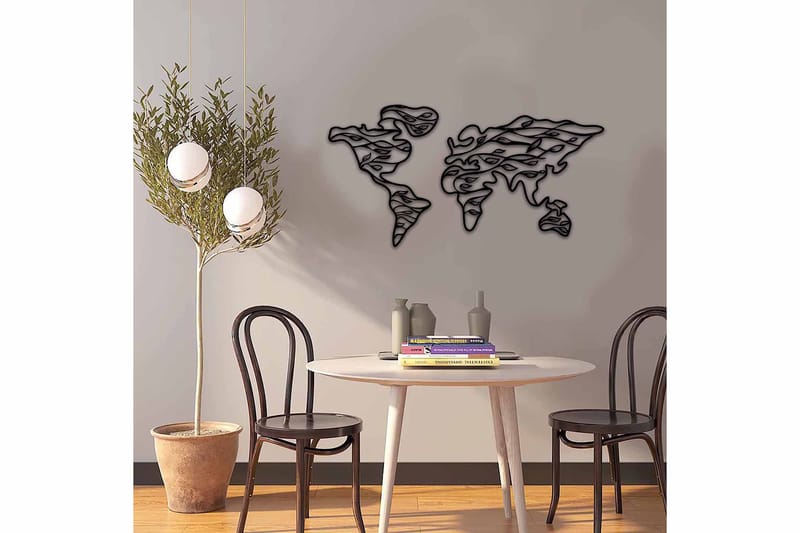 Dekorativ Väggdekor 91x47 cm - Svart - Inredning & dekor - Väggdekor - Skyltar - Plåtskylt