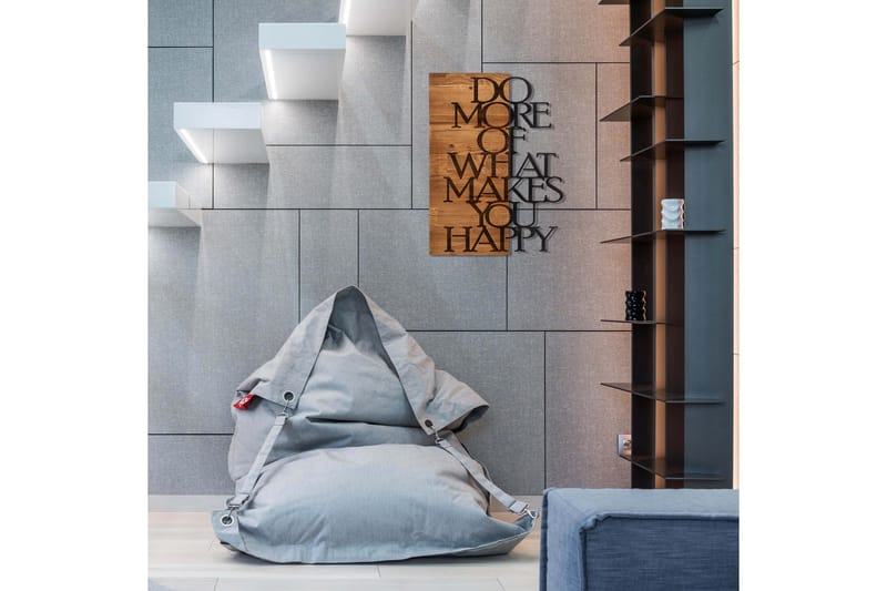 Do More Of What Makes You Happy Väggdekor - Svart/Valnöt - Inredning & dekor - Väggdekor - Skyltar - Plåtskylt