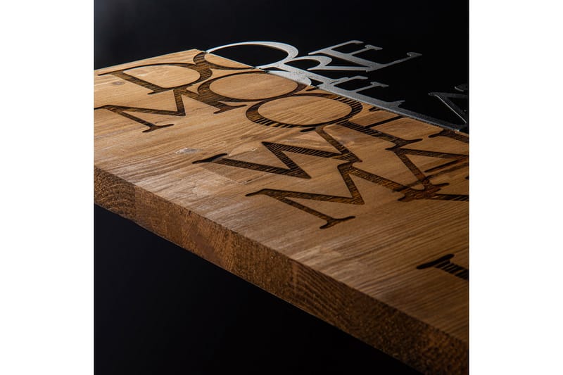 Do More Of What Makes You Happy Väggdekor - Svart/Valnöt - Inredning & dekor - Väggdekor - Skyltar - Plåtskylt