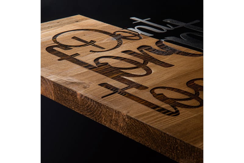 Don't Forget To Smile Väggdekor - Svart/Valnöt - Inredning & dekor - Väggdekor - Skyltar - Plåtskylt