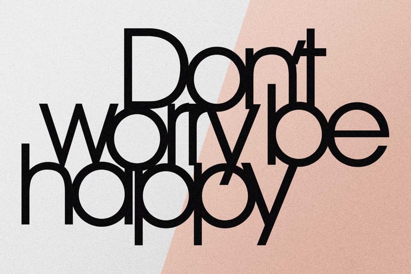 Don't Worry Be Happy Väggdekor - Svart - Inredning & dekor - Väggdekor - Skyltar - Plåtskylt