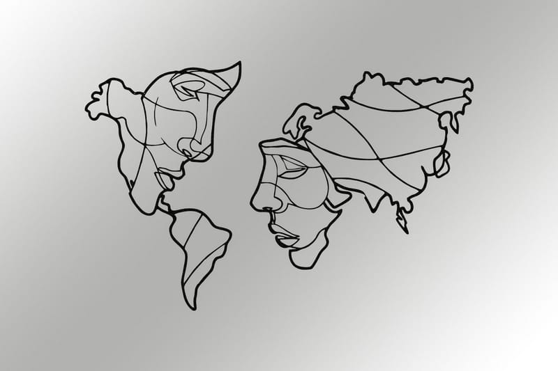 Duplicate 2 Väggdekor - Svart - Inredning & dekor - Väggdekor - Skyltar - Plåtskylt