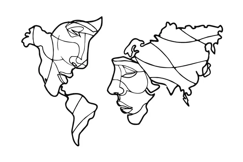 Duplicate 2 Väggdekor, Svart