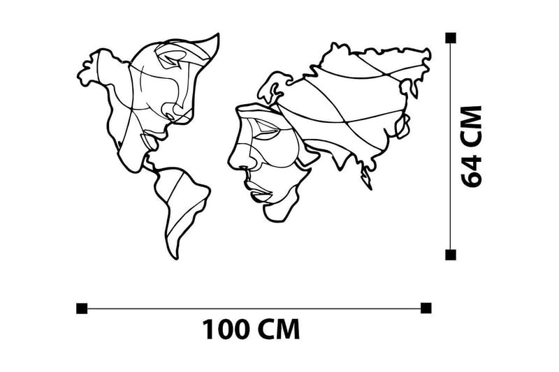 Duplicate 2 Väggdekor - Svart - Inredning & dekor - Väggdekor - Skyltar - Plåtskylt
