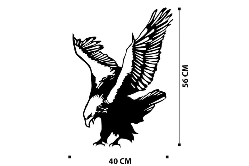 Eagle Metal Decor Väggdekor - Svart - Inredning & dekor - Väggdekor - Skyltar - Plåtskylt