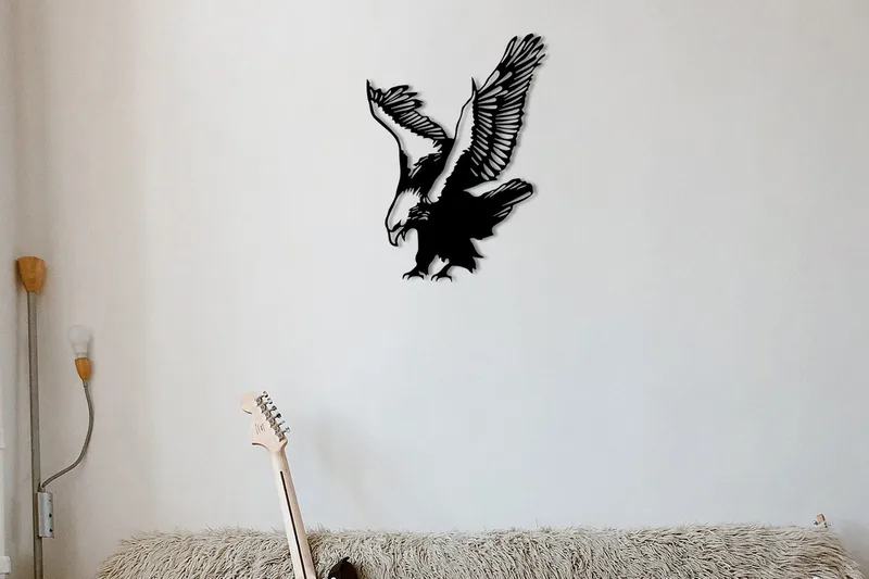 Eagle Metal Decor Väggdekor, Svart