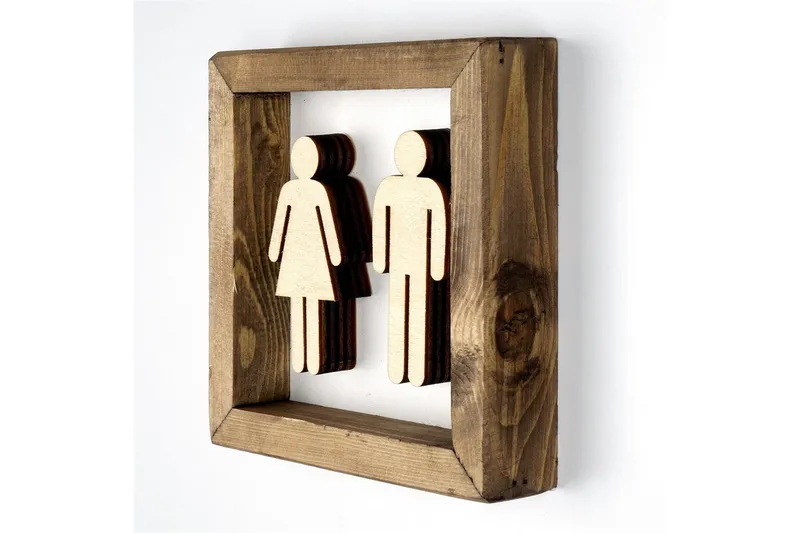 Erkent Skylt 17 cm - Mörkbrun/Vit - Inredning & dekor - Väggdekor - Skyltar - Plåtskylt