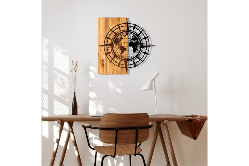 Esila Väggdekor - Svart/Valnöt - Inredning & dekor - Väggdekor - Skyltar - Plåtskylt