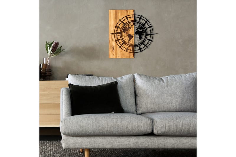 Esila Väggdekor - Svart/Valnöt - Inredning & dekor - Väggdekor - Skyltar - Plåtskylt