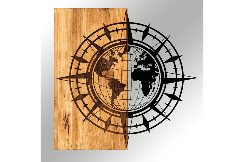 Esila Väggdekor - Svart/Valnöt - Inredning & dekor - Väggdekor - Skyltar - Plåtskylt