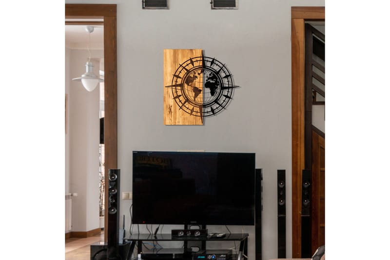 Esila Väggdekor - Svart/Valnöt - Inredning & dekor - Väggdekor - Skyltar - Plåtskylt