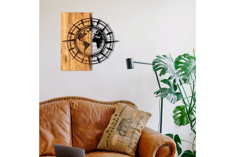 Esila Väggdekor - Svart/Valnöt - Inredning & dekor - Väggdekor - Skyltar - Plåtskylt