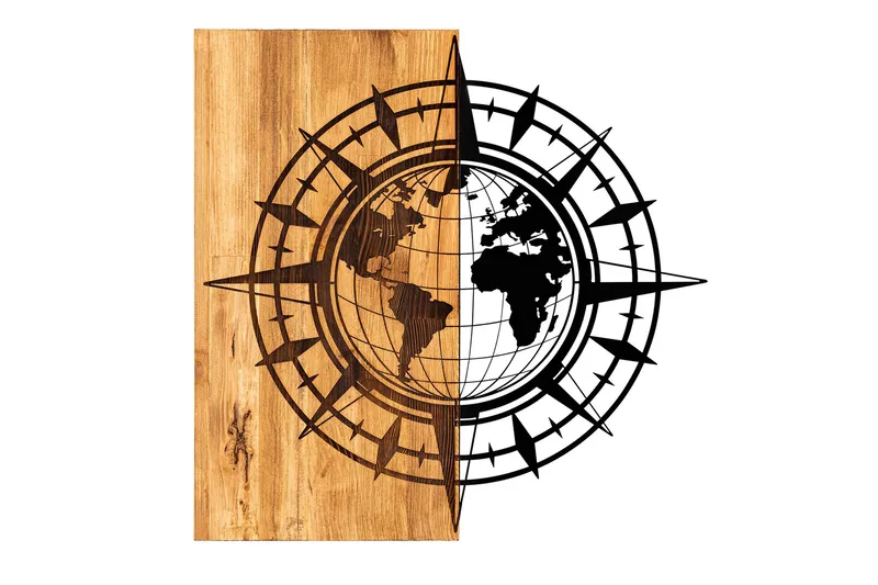 Esila Väggdekor, Svart/Valnöt