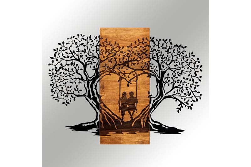 Eva Väggdekor - Svart/Valnöt - Inredning & dekor - Väggdekor - Skyltar - Plåtskylt