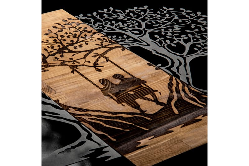 Eva Väggdekor - Svart/Valnöt - Inredning & dekor - Väggdekor - Skyltar - Plåtskylt