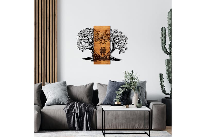 Eva Väggdekor - Svart/Valnöt - Inredning & dekor - Väggdekor - Skyltar - Plåtskylt