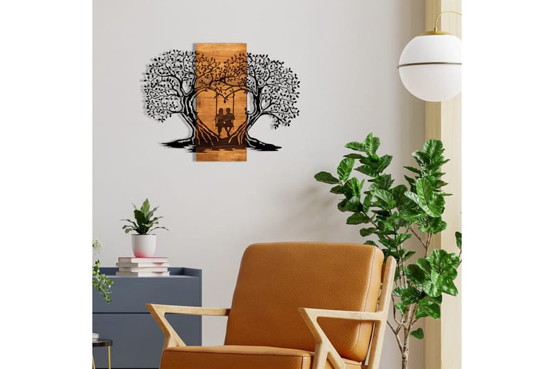 Eva Väggdekor - Svart/Valnöt - Inredning & dekor - Väggdekor - Skyltar - Plåtskylt