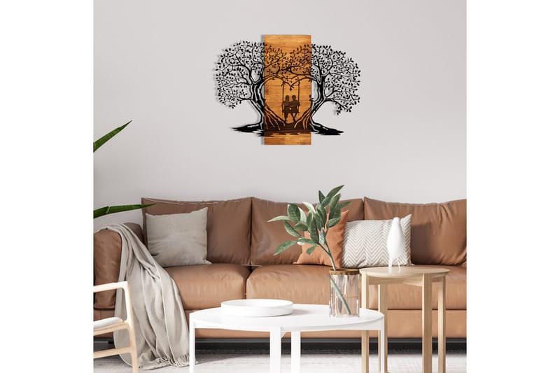 Eva Väggdekor - Svart/Valnöt - Inredning & dekor - Väggdekor - Skyltar - Plåtskylt