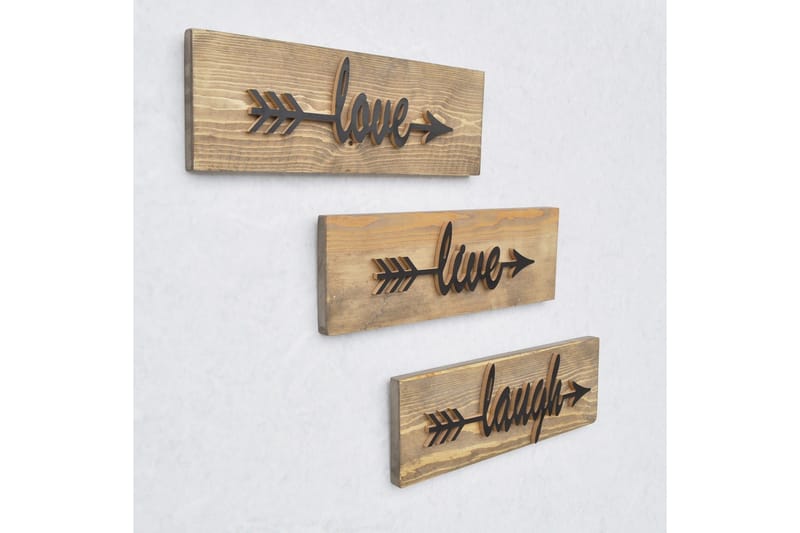 Evila Väggdekoration Love Live Laugh' - Trä - Inredning & dekor - Väggdekor - Skyltar - Plåtskylt